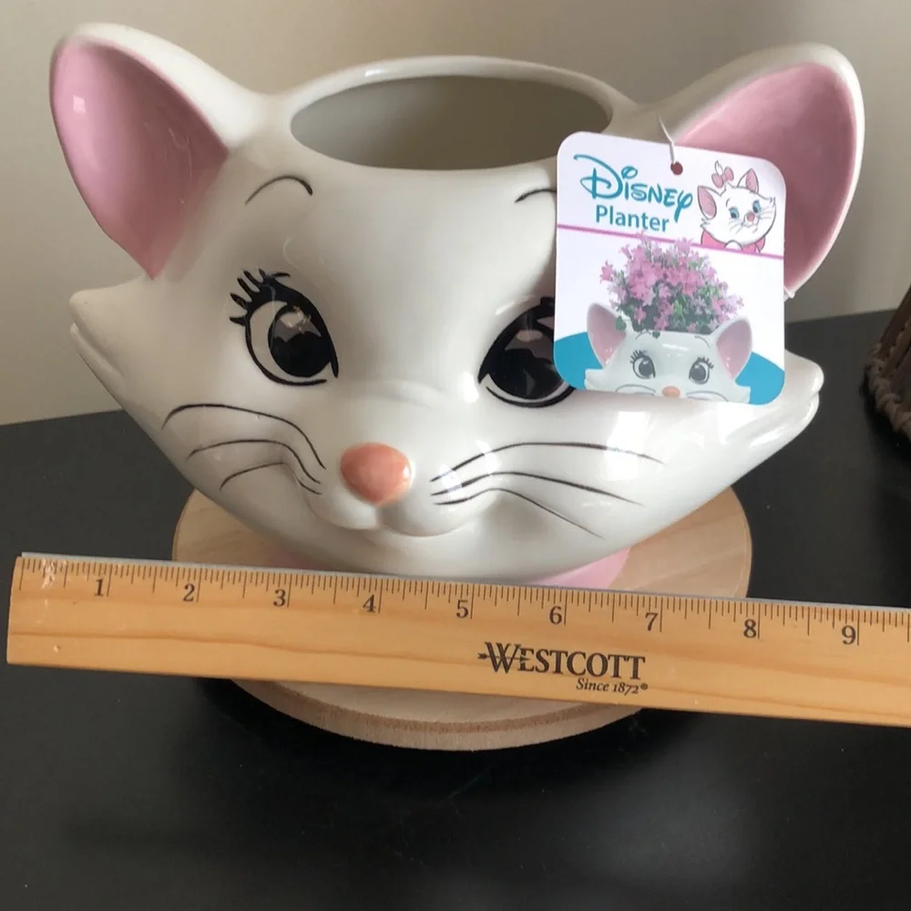 Disney MARIE The Aristocats PLANTER Pot Home Decor
